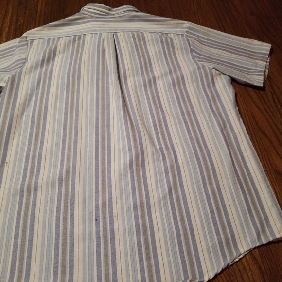 Vintage Saddlebrook Mens Striped Short Sleeve Button up Shirt XLarge - Picture 8 of 12